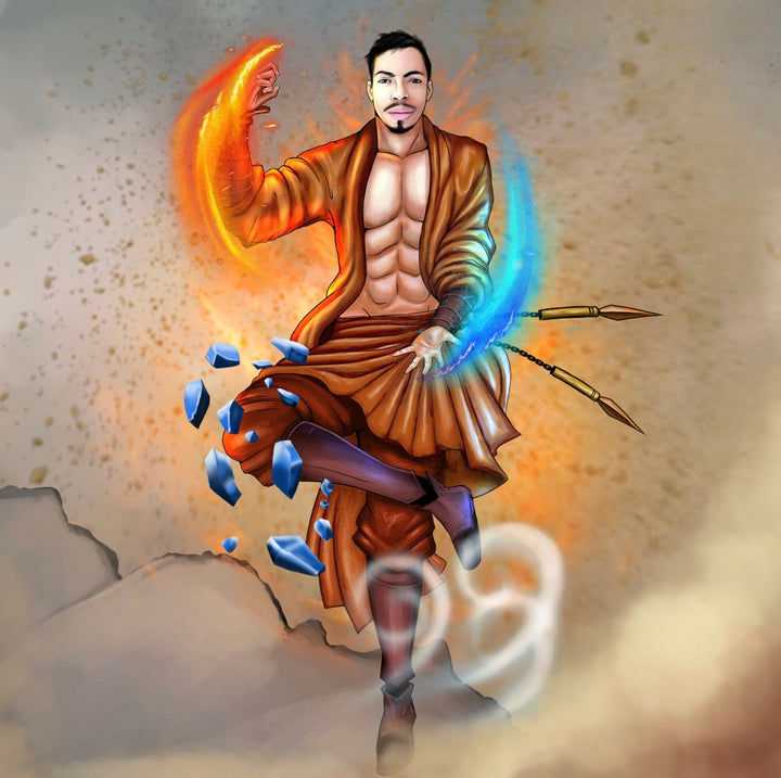 LIFE HAPPENS - AIRBENDER CUSTOM ARTWORK , airbender, Avatar, Avatar Personalized Digital Portraits, product:turn-me-other