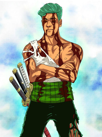 The Fact - One Piece Custom Drawing , One Piece, One Piece Custom Drawing, product:turn-me-pirate, The Fact, the Straw Hats Pirate, Zoro