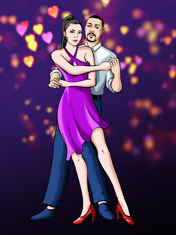 With You - Anime Couple portrait , Anime Couple portrait, product:turn-me-other, With You