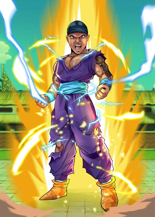 Time To Fight - Dragon Ball Personalized Digital Portraits , Dragon Ball, Dragon Ball Personalized Digital Portraits, Gohan, product:turn-me-saiyan, Time To Fight