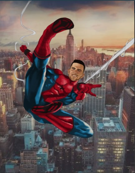 FRIENDLY NEIGHBORHOOD - SPIDERMAN CUSTOM ARTWORK , Marvel Custom Drawing, Marvel Hero, Marvel hero Customized Portrait, Marvel Personalized Digital Portraits, Marvel Universe, product:turn-me-marvel-hero, Spiderman