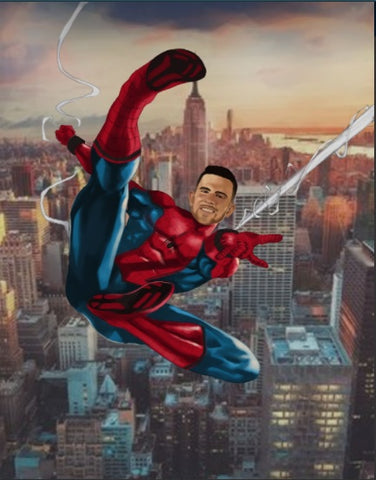 FRIENDLY NEIGHBORHOOD - SPIDERMAN CUSTOM ARTWORK , Marvel Custom Drawing, Marvel Hero, Marvel hero Customized Portrait, Marvel Personalized Digital Portraits, Marvel Universe, product:turn-me-marvel-hero, Spiderman