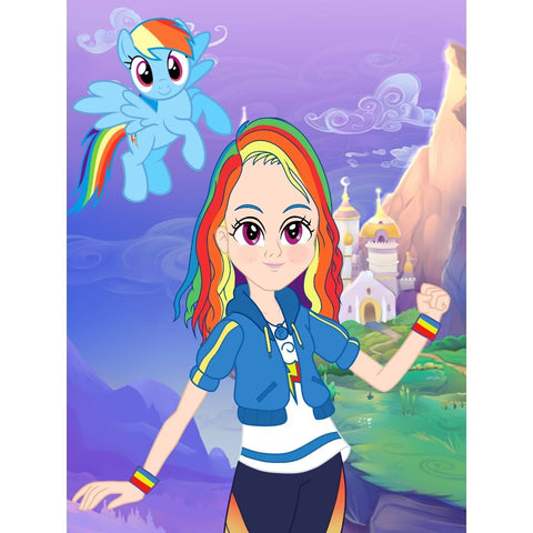 BEST FRIENDS FOREVER - MY LITTLE PONY CUSTOM ARTWORK , My Little Pony, other, product:turn-me-other, Rainbow Dash