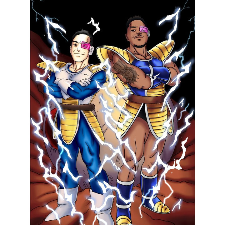 OUR OWN STRENGTH - DRAGON BALL CUSTOM ARTWORK , Dragon Ball, Dragon Ball Anime Portrait, Nappa, product:turn-me-saiyan, Vegata
