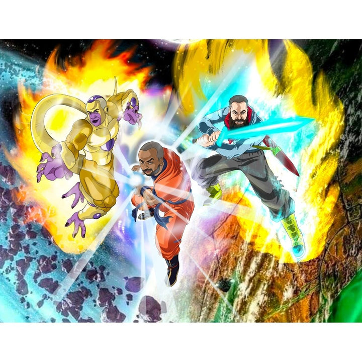WHAT FRIENDSHIP DOES  - DRAGON BALL CUSTOM ARTWORK , Dragon Ball, Dragon Ball Custom Drawing, Dragon Ball Team Portrait Illustration, Frieza, Goku, product:turn-me-saiyan, Trunks