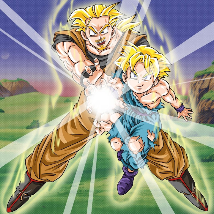 A WISE FATHERHOOD - FATHER&SON CUSTOM ARTWORK , Dragon Ball, Dragon Ball Family Portrait Illustration, Gohan, Goku, product:turn-me-saiyan