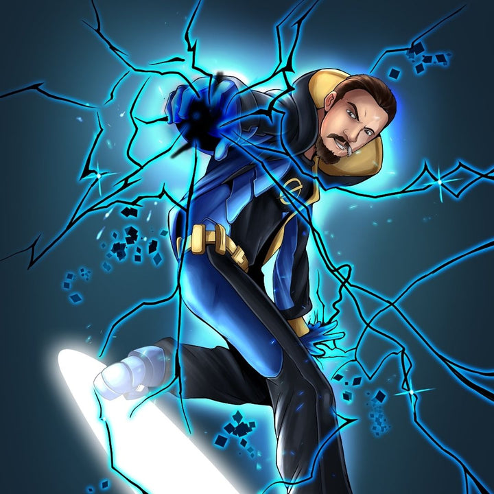 AVOID PLAYING CATCH - STATIC SHOCK CUSTOM ARTWORK , DC Custom Drawing, DC Universe, product:turn-me-dc-hero, Static Shock