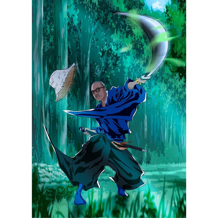 SWIFTEST AS WIND - ORIGINAL CHARACTER ARTWORK , OC, OC Art, product:turn-me-other, Samurai, samurai art