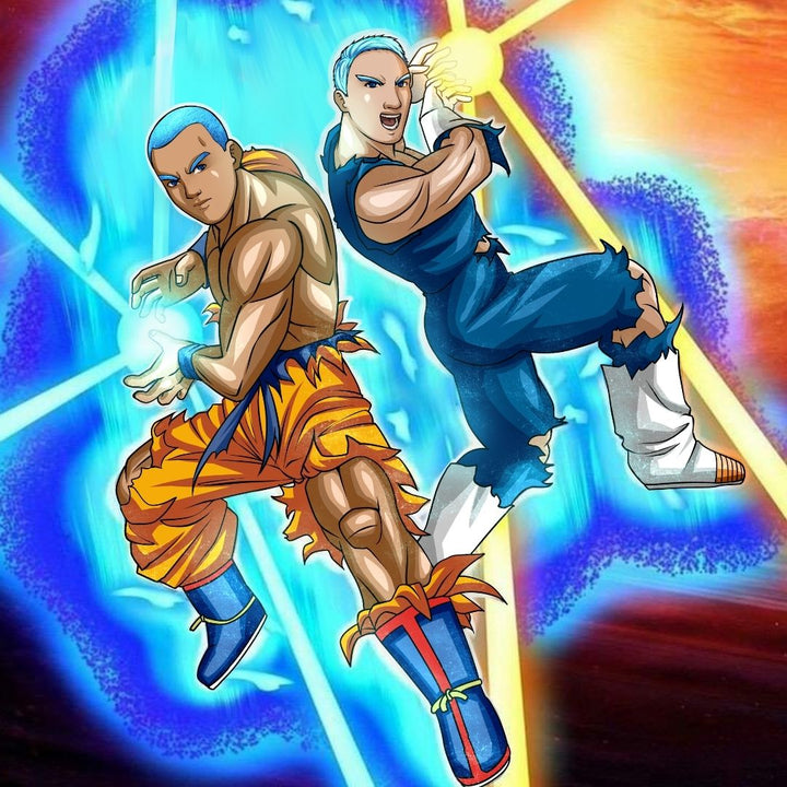 BACK AT YOU! - DRAGON BALL CUSTOM ARTWORK , Goku, product:turn-me-saiyan, SSG Vegeta, vegeta