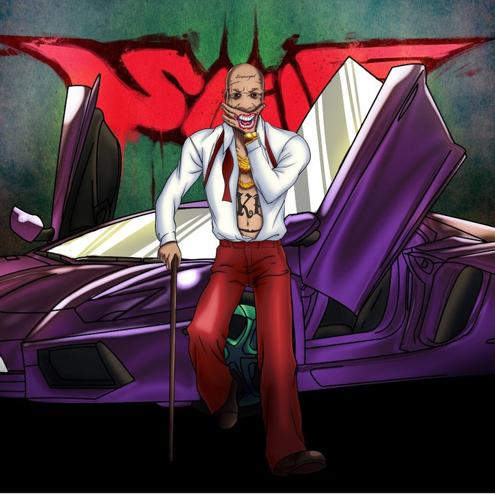 A SMILING FACE - JOKER DC CUSTOM ARTWORK , DC Custom Drawing, DC Customized Portrait, Joker, product:turn-me-dc-hero