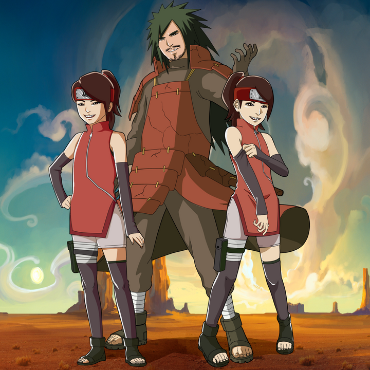 The Best Part Of Christmas - Naruto Family Portrait Illustration , Madara, naruto, Naruto Family Portrait Illustration, product:turn-me-ninja, Sarada, The Best Part Of Christmas