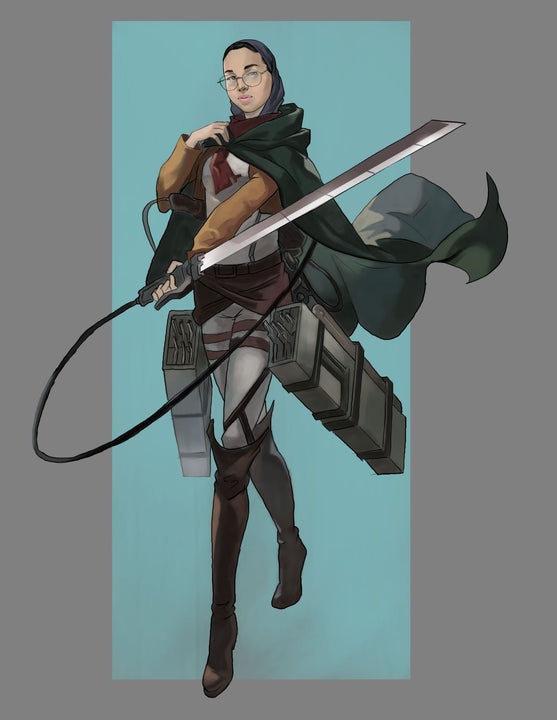 So Beautiful - Attack on Titan Custom Anime Portrait , Attack on Titan, Attack on Titan Custom Anime Portrait, Mikasa, product:turn-me-other, So Beautiful