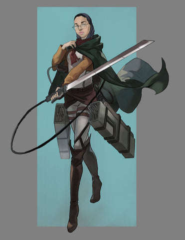 So Beautiful - Attack on Titan Custom Anime Portrait , Attack on Titan, Attack on Titan Custom Anime Portrait, Mikasa, product:turn-me-other, So Beautiful