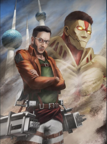 MERCILESS WORLD - ATTACK ON TITAN CUSTOM ARTWORK , Attack on Titan, Attack on Titan Art From Photo, Attack on Titan Custom Anime Portrait, Attack on Titan Custom Drawing, product:turn-me-other-gold