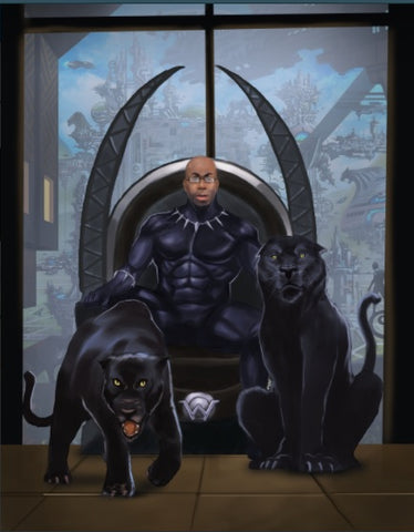 WAKANDA KING - MARVEL CUSTOM ARTWORK , Black Panther, Marvel Custom Drawing, Marvel Hero, Marvel hero Customized Portrait, Marvel Personalized Digital Portraits, Marvel Universe, product:turn-me-marvel-hero