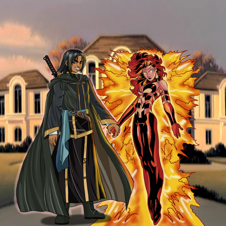 Spectre and Dark Phoenix-The strongest couple in the Universe , DC hero, product:turn-me-dc-hero, Spectre and Dark Phoenix, strongest couple