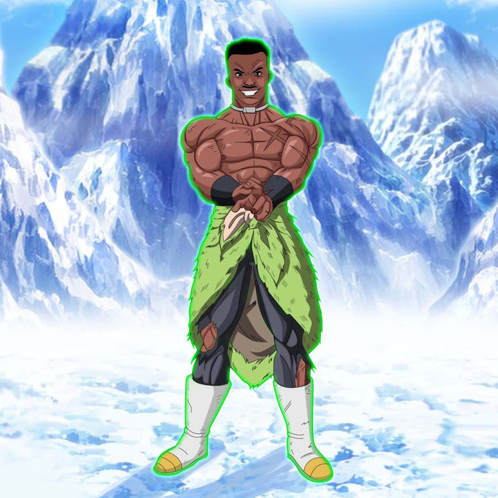 Time's Up - Dragon Ball Portrait Illustration , Broly, Dragon Ball, Dragon Ball Portrait Illustration, product:turn-me-saiyan, Super Saiyan, Time's Up