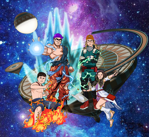 United Family , Ace, Black Clover, Dragon Ball, Goku, Midoriya, My Hero Academia, Noelle, One Piece, product:turn-me-other, United Family