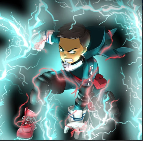 BE NUMBER ONE - MY HERO ACADEMIA CUSTOM ARTWORK , Deku, Izuku Midoriya, My Hero Academia, My Hero Academia Cartoon Illustration, My Hero Academia Custom Anime Portrait, My Hero Academia Custom Drawing, My Hero Academia Customized Portrait, product:turn-me-hero