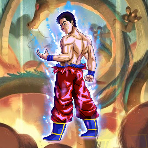 Try Me - Dragon Ball Portrait Illustration , Dragon Ball, Dragon Ball Portrait Illustration, Goku, product:turn-me-saiyan, Try Me, Ultra Instinct