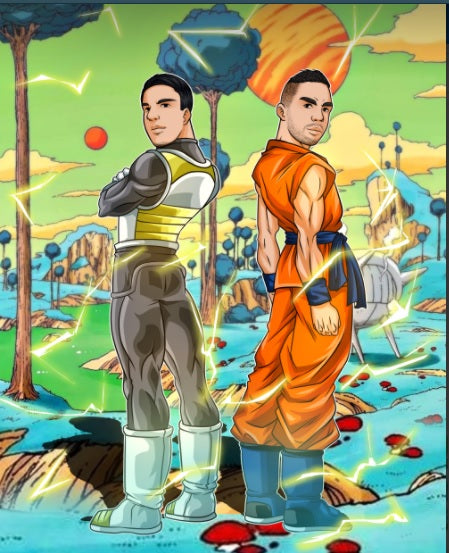 IT'S TIME - DRAGON BALL CUSTOM ARTWORK , Dragon Ball, Dragon Ball Anime Portrait, Dragon Ball Cartoon Illustration, Dragon Ball Custom Anime Portrait, Dragon Ball Super, Dragon Ball Z, Goku, product:turn-me-saiyan, Vegeta