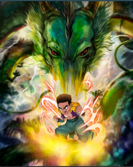 PREPARE YOURSELF - DRAGON BALL CUSTOM ARTWORK , Dragon Ball, Dragon Ball Anime Portrait, Dragon Ball Cartoon Illustration, Dragon Ball Custom Anime Portrait, Dragon Ball Custom Drawing, Dragon Ball Super, Dragon Ball Z, Gotenks, product:turn-me-saiyan