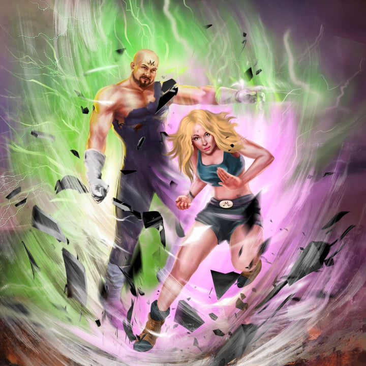 Everything - Dragon Ball Art From Photos , Bulma, Dragon Ball, Dragon Ball Art From Photos, Everything, Majin Vegeta, product:turn-me-saiyan-gold, Saiyan couple