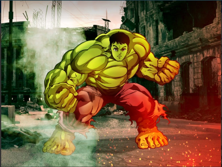 HULK SMASH - MARVEL CUSTOM ARTWORK , Hulk, Marvel Custom Drawing, Marvel Hero, Marvel hero Customized Portrait, Marvel Personalized Digital Portraits, Marvel Universe, product:turn-me-marvel-hero
