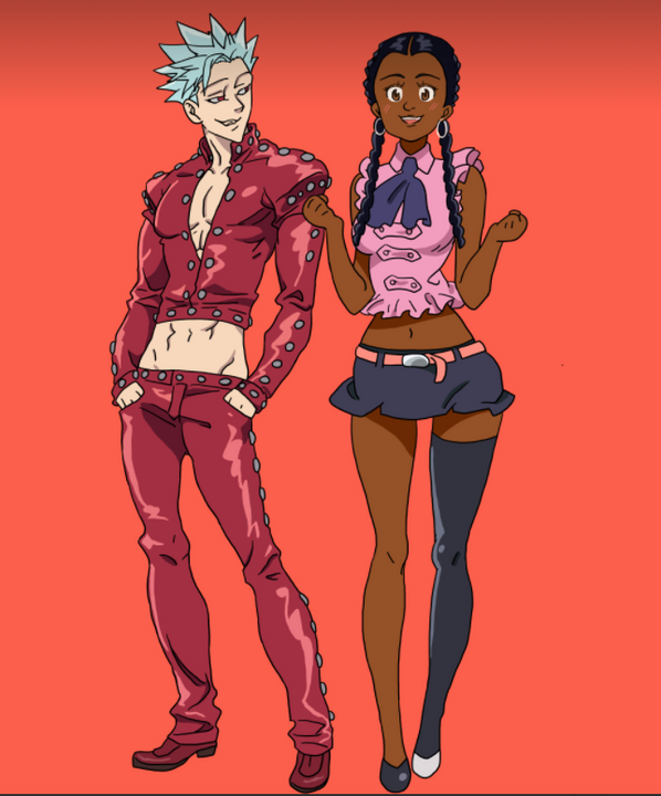 FICTIONAL LOVE - SEVEN DEADLY SINS CUSTOM ARTWORK , 7 deadly sins, 7DS, Ban, Elizabeth Liones, product:turn-me-deadly-sin