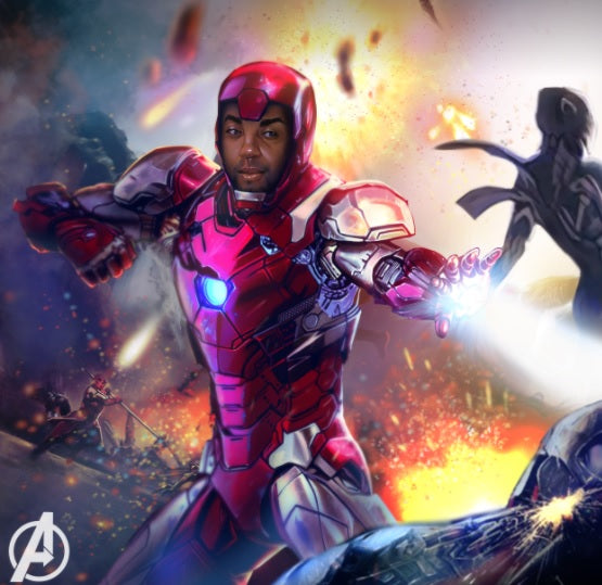 PROTECT THE EARTH - MARVEL HERO CUSTOM ARTWORK , Infinity War, Iron Man, Marvel Custom Drawing, Marvel Hero, Marvel hero Customized Portrait, Marvel Personalized Digital Portraits, Marvel Universe, product:turn-me-marvel-hero-gold