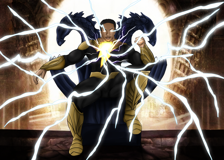 The Return - DC Custom Drawing , Black Adam, DC Custom Drawing, DC hero, DC Universe, product:turn-me-dc-hero, The Return