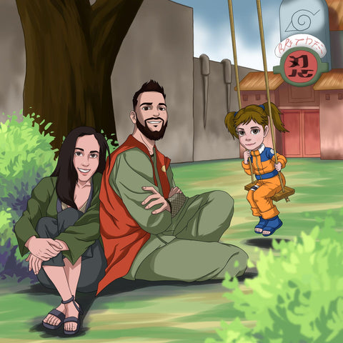 All The Best - Naruto Family Portrait Illustration , All The Best, naruto, Naruto Family Portrait Illustration, product:turn-me-ninja, Shikamaru, Temari