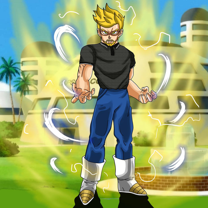 The Saiyan's Pride - Dragon Ball Custom Drawing , Dragon Ball, Dragon Ball Custom Drawing, product:turn-me-saiyan, Super Saiyan, The Saiyan's Pride, Vegeta