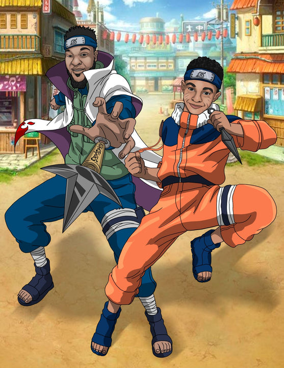 Don’t Underestimate Us - Naruto Family Portrait Illustration , Don’t Underestimate Us, Minato, naruto, Naruto Family Portrait Illustration, product:turn-me-ninja