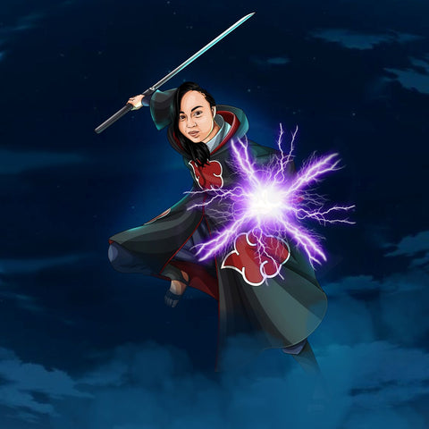 The Excitement - Naruto Portrait Illustration , naruto, Naruto Portrait Illustration, ninja, product:turn-me-ninja, Sasuke, The Excitement