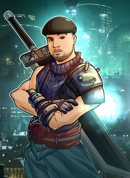 Living Life on Track - Final Fantasy VII Art From Photo , Cloud Strife, FF7, Final Fantasy VII Art From Photo, Living Life on Track, product:turn-me-ff7, the World of Final Fantasy