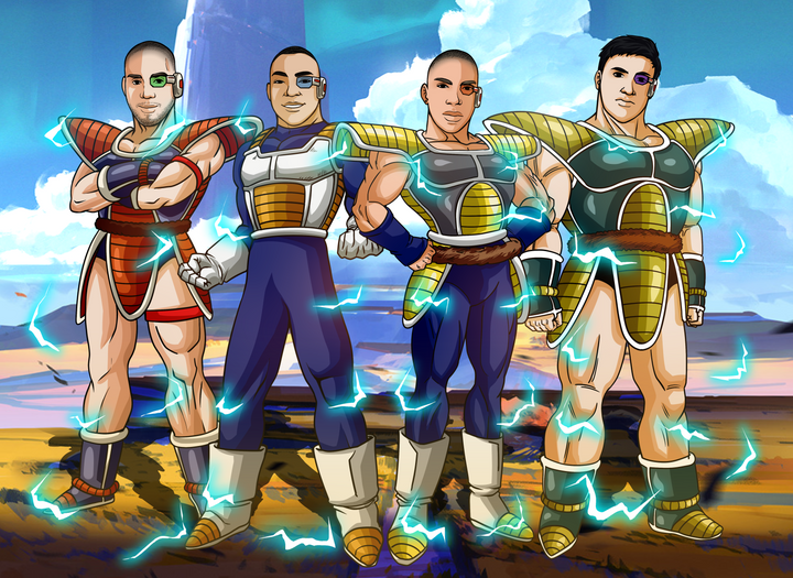 Top Super Saiyan Team - Dragon Ball Custom Anime Portrait , Dragon Ball, Dragon Ball Custom Anime Portrait, product:turn-me-saiyan, Super Saiyan, The strongest team, Top Super Saiyan Team