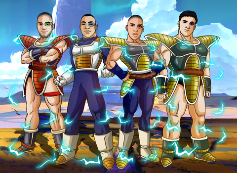 Top Super Saiyan Team - Dragon Ball Custom Anime Portrait , Dragon Ball, Dragon Ball Custom Anime Portrait, product:turn-me-saiyan, Super Saiyan, The strongest team, Top Super Saiyan Team
