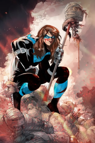 JUST ENJOYING - DC CUSTOM ARTWORK , DC Custom Drawing, DC Customized Portrait, DC hero, DC Portrait Illustration, DC Universe, Nightwing, product:turn-me-dc-hero