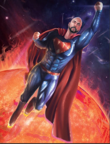 DREAM SAVES US - SUPERMAN CUSTOM ARTWORK , DC Customized Portrait, DC hero, DC Portrait Illustration, DC Universe, product:turn-me-dc-hero-gold, Superman