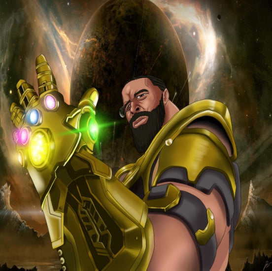 THE UNIVERSE REQUIRED CORRECTION - MARVEL CUSTOM ARTWORK , Marvel Art From Photo, Marvel Custom Drawing, Marvel Personalized Digital Portraits, Marvel Universe, product:turn-me-marvel-hero, Thanos