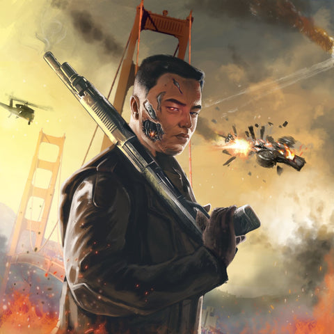 Come With Me - The Terminator Portrait Illustration , Come With Me, product:turn-me-other, Terminator, the strongest ultimate fusion of man and machine, The Terminator Portrait Illustration