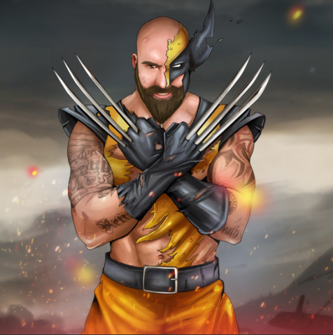 GROW THOSE BACK - MARVEL CUSTOM ARTWORK , Marvel Custom Drawing, Marvel Hero, Marvel hero Customized Portrait, Marvel Personalized Digital Portraits, Marvel Universe, product:turn-me-marvel-hero, Wolverine