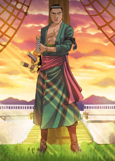 ACCEPTANCE - ONE PIECE CUSTOM ARTWORK , One Piece, One Piece Custom Anime Portrait, One Piece Custom Drawing, One Piece Personalized Digital Portraits, product:turn-me-pirate, Zoro