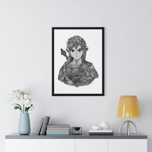 LINK BLACK & WHITE FRAMED POSTER LINK BLACK & WHITE FRAMED POSTER