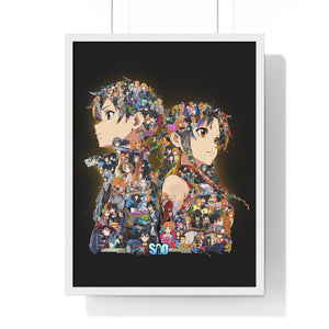 KIRITO ASUNA COLOR FRAMED POSTER KIRITO ASUNA COLOR FRAMED POSTER