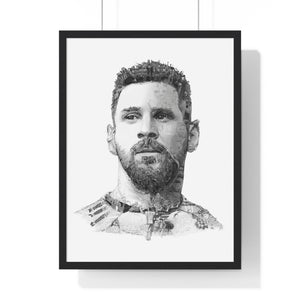 MESSI 2023 BLACK & WHITE FRAMED POSTER MESSI 2023 BLACK & WHITE FRAMED POSTER