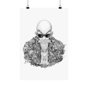 MASTER ROSHI BLACK & WHITE POSTER MASTER ROSHI BLACK & WHITE POSTER