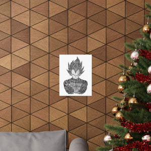 VEGETA (WITH STORY) BLACK & WHITE POSTER VEGETA (WITH STORY) BLACK & WHITE POSTER