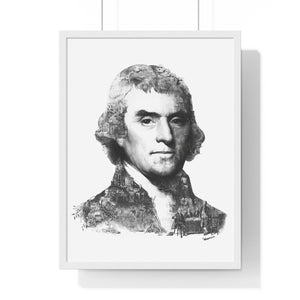 THOMAS JEFFERSON BLACK & WHITE FRAMED POSTER THOMAS JEFFERSON BLACK & WHITE FRAMED POSTER